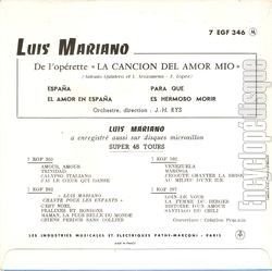 [Pochette de Espaa (Luis MARIANO) - verso]