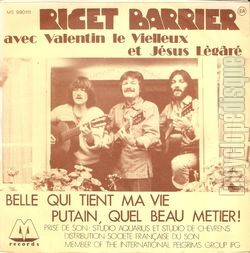 [Pochette de Belle qui tient ma vie (RICET-BARRIER avec Valentin le Vielleux et Jsus Lgr) - verso]