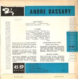 [Pochette de Marchons avec Dassary (Andr DASSARY) - verso]