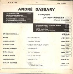 [Pochette de Les feux du soir (Andr DASSARY) - verso]