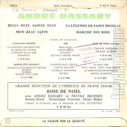 [Pochette de Belle nuit, Sainte nuit (Andr DASSARY) - verso]