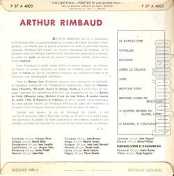 [Pochette de Arthur Rimbaud (POTES D’AUJOURD’HUI) - verso]