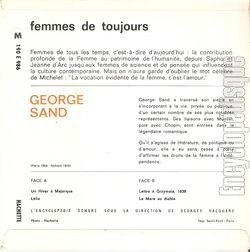 [Pochette de George Sand (FEMMES DE TOUJOURS) - verso]