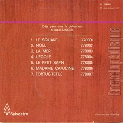 [Pochette de Madame Capucine - Mercredisque 6 (Anne SYLVESTRE) - verso]