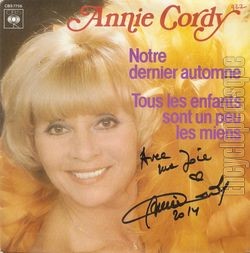 [Pochette de Notre dernier automne (Annie CORDY)]