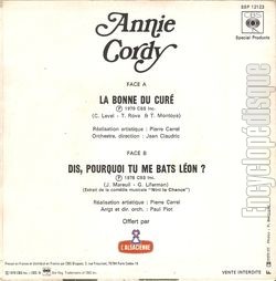 [Pochette de La bonne du cur (Annie CORDY) - verso]