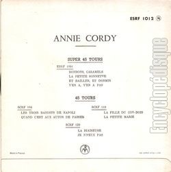 [Pochette de Lon (Annie CORDY) - verso]