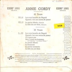 [Pochette de Bonbons - caramels (Annie CORDY) - verso]