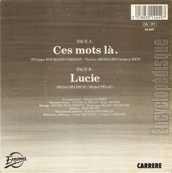 [Pochette de Ces mots-l (Michel DELPECH) - verso]