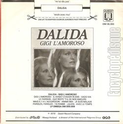 [Pochette de Ne lui dis pas (DALIDA) - verso]