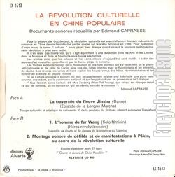 [Pochette de La rvolution culturelle en Chine Populaire (DOCUMENT) - verso]