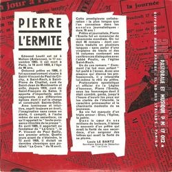 [Pochette de Pierre L’ermite - dernier message de son œuvre (DOCUMENT) - verso]