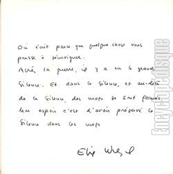 [Pochette de Elie Wiesel parle (DOCUMENT) - verso]