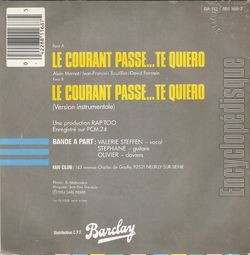 [Pochette de Le courant passe (BANDE  PART) - verso]