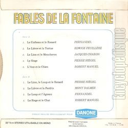 [Pochette de Fables de La Fontaine (JEUNESSE) - verso]