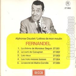 [Pochette de Lettres de mon moulin n 5  Le secret de matre Cornille  (JEUNESSE) - verso]