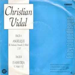 [Pochette de Anglique (Christian VIDAL) - verso]