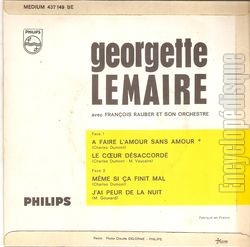 [Pochette de  faire l’amour sans amour (Georgette LEMAIRE) - verso]