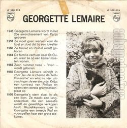 [Pochette de  quoi a sert d’avoir vingt ans (Georgette LEMAIRE) - verso]