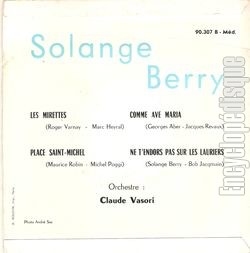 [Pochette de Les mirettes (Solange BERRY) - verso]