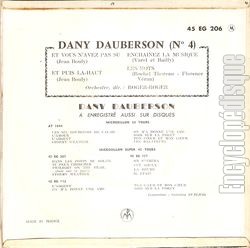 [Pochette de Et vous n’avez pas su (Dany DAUBERSON) - verso]