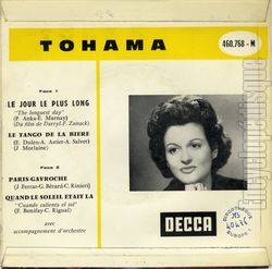 [Pochette de Le jour le plus long (TOHAMA) - verso]