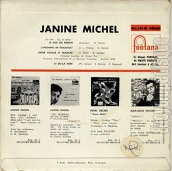 [Pochette de Je suis un dmon (Janine MICHEL) - verso]