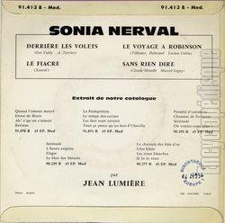 [Pochette de Le fiacre (Sonia NERVAL) - verso]