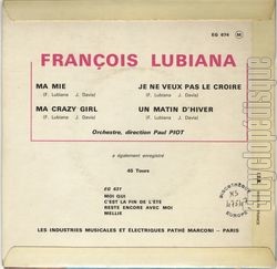 [Pochette de Ma mie (Franois LUBIANA) - verso]