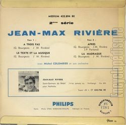 [Pochette de  trois pas (Jean-Max RIVIRE) - verso]