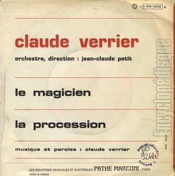 [Pochette de Le magicien (Claude VERRIER) - verso]