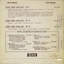 [Pochette de La bonne cadence (JOJO DES HALLES) - verso]