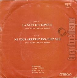 [Pochette de La nuit est longue (Rachid BAHRI) - verso]