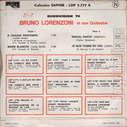 [Pochette de  chaque printemps (Bruno LORENZONI) - verso]