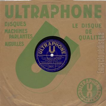 [Pochette de Avoir un bon copain / Si l’on ne s’tait pas connu (78 tours  Ultraphone )]