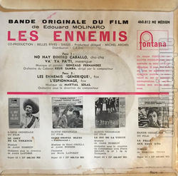 [Pochette de Les ennemis (B.O.F.  Films ) - verso]