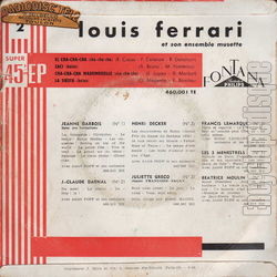 [Pochette de El cha-cha-cha - 2 (Louis FERRARI) - verso]