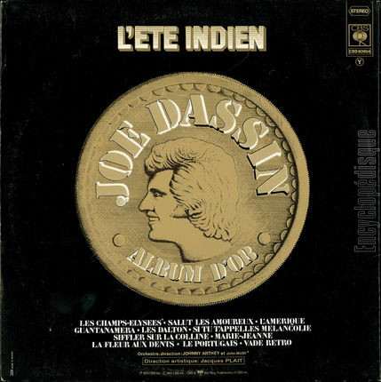 [Pochette de L’t indien - Album d’or (Joe DASSIN) - verso]