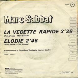 [Pochette de La vedette rapide (Marc SABBAT) - verso]