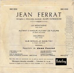 [Pochette de La montagne (Jean FERRAT) - verso]