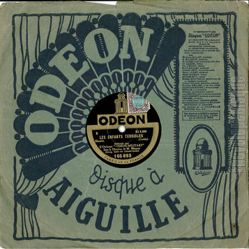 [Pochette de ORCHESTRE ODON-MILITARY -  La mascotte / Les enfants terribles  (78 tours  Odon ) - verso]