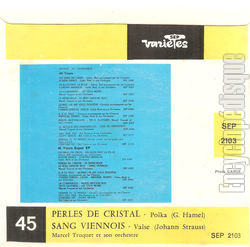 [Pochette de Perles de cristal / Sang viennois (Marcel TRUQUET) - verso]