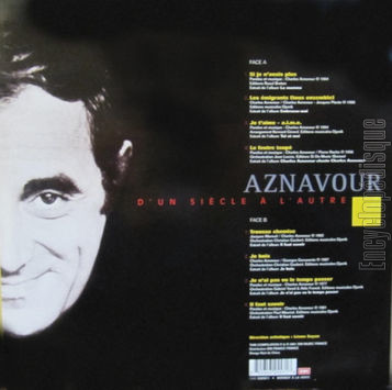 [Pochette de D’un sicle  l’autre (Charles AZNAVOUR) - verso]