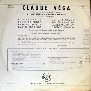 [Pochette de  L’Alhambra (Claude VGA) - verso]