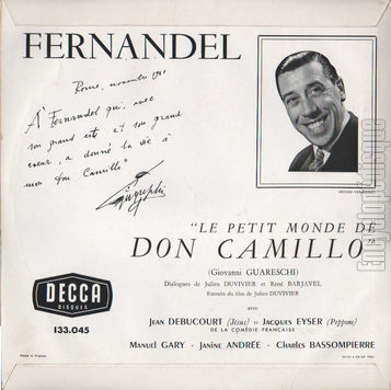 [Pochette de Le petit monde de Don Camillo (FERNANDEL) - verso]