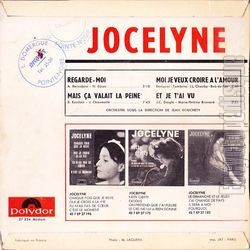 [Pochette de Regarde-moi (JOCELYNE) - verso]