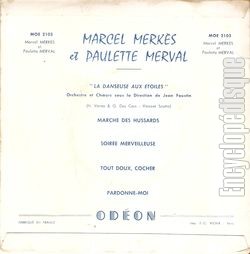 [Pochette de La danseuse aux toiles (Marcel MERKS et Paulette MERVAL) - verso]