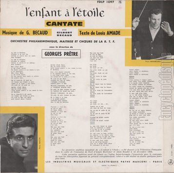 [Pochette de L’enfant  l’toile (Gilbert BCAUD) - verso]