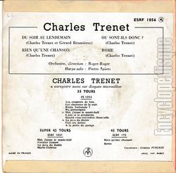 [Pochette de Du soir au lendemain (Charles TRENET) - verso]