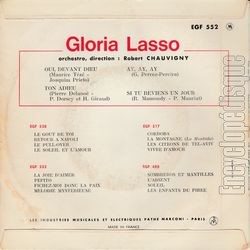 [Pochette de Oui, devant Dieu (Gloria LASSO) - verso]